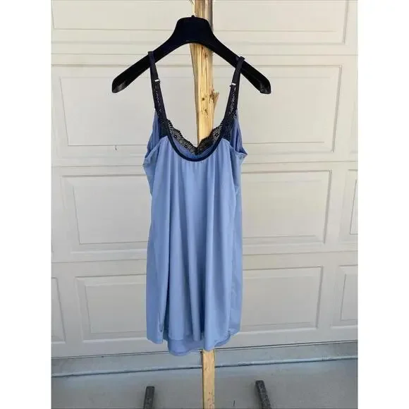 Gillian & Omalley Women’s Blue Black Nightie Camisole Lingerie Medium M - Picture 7 of 7